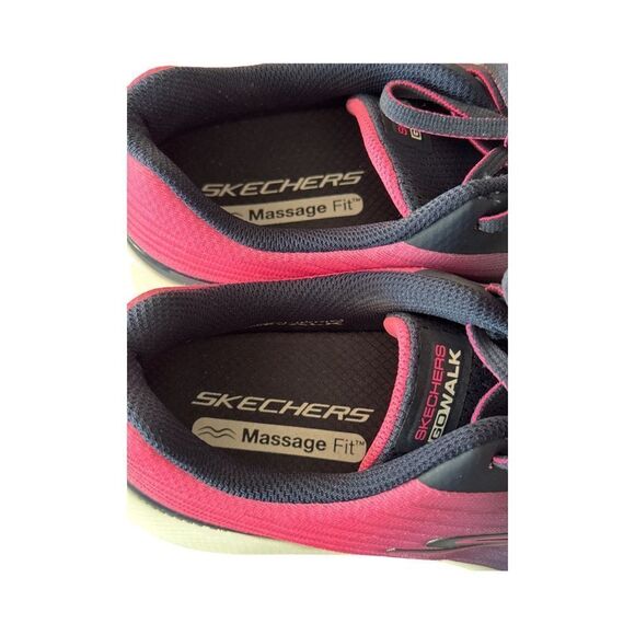 SKETCHERS GO WALK MASSAGE FIT NAVY AND PINK. - Picture 4 of 11